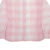 DEL MOD Womens Shirt Pink Check Long Sleeve L