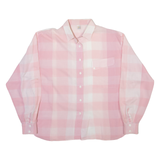 DEL MOD Womens Shirt Pink Check Long Sleeve L