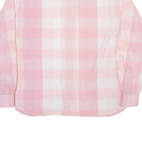 DEL MOD Womens Shirt Pink Check Long Sleeve L