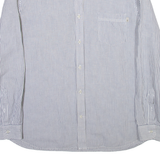 TIMBERLAND Mens Shirt White Striped Long Sleeve 2XL