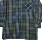 Mens Shirt Blue Check Long Sleeve L