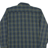 Mens Shirt Blue Check Long Sleeve L