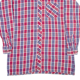 BREMO Mens Flannel Shirt Red Check Long Sleeve L