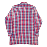 BREMO Mens Flannel Shirt Red Check Long Sleeve L
