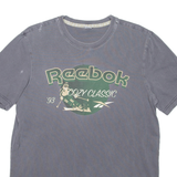 REEBOK Cosy Classic Mens T-Shirt Grey Crew Neck M