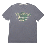 REEBOK Cosy Classic Mens T-Shirt Grey Crew Neck M