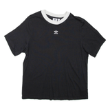 ADIDAS Womens T-Shirt Black UK 10