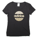 ADIDAS Womens T-Shirt Black XS
