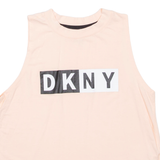 DKNY SPORT Womens Vest Pink Sleeveless S