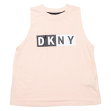 DKNY SPORT Womens Vest Pink Sleeveless S