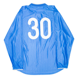 NIKE Mens Football Shirt Jersey Blue Long Sleeve XL