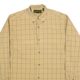 TIMBERLAND Mens Shirt Beige Check Long Sleeve S