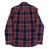LEVI'S Mens Shirt Maroon Check Long Sleeve M
