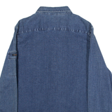 DKNY Mens Plain Shirt Blue Long Sleeve L