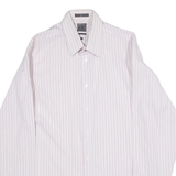 CALVIN KLEIN Slim Fit Mens Shirt Purple Striped Long Sleeve M