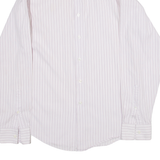 CALVIN KLEIN Slim Fit Mens Shirt Purple Striped Long Sleeve M