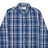 PENGUIN Heritage Slim Fit Mens Shirt Blue Check Long Sleeve S