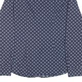 TOMMY HILFIGER Fitted Womens Shirt Blue Geometric Long Sleeve M