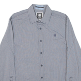 G-STAR RAW Mens Shirt Grey Check Long Sleeve M