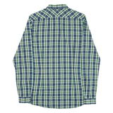 FARAH Slim Fit Mens Shirt Blue Check Long Sleeve S