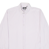 HUGO BOSS Slim Fit Mens Shirt Purple Gingham Long Sleeve M