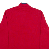 POLO RALPH LAUREN Mens Jumper Red 1/4 Zip Tight Knit S