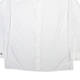 VERSACE Mens Plain Shirt White Long Sleeve XL
