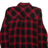 GUESS Womens Shirt Red Check Long Sleeve M