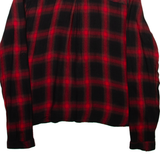 GUESS Womens Shirt Red Check Long Sleeve M