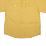 UNDERGROUND Mens Plain Shirt Yellow L