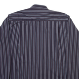 RENATO CAVALLI Mens Shirt Grey Striped Long Sleeve XL