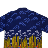 BANANA SPLIT Mens Hawaiian Shirt Blue Floral XL