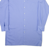 AMSA Mens Plain Shirt Blue Long Sleeve L