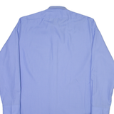 AMSA Mens Plain Shirt Blue Long Sleeve L
