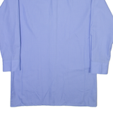 AMSA Mens Plain Shirt Blue Long Sleeve L