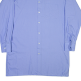 AMSA Mens Plain Shirt Blue Long Sleeve L