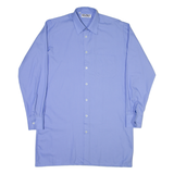 AMSA Mens Plain Shirt Blue Long Sleeve L