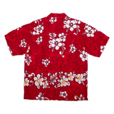 SPIKE Wisconsin Badgers Mens Shirt Red Floral L