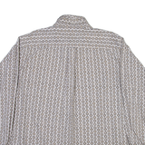 TRADER BAY Mens Shirt Grey Geometric Long Sleeve XL