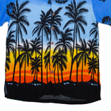 ON GEAR Mens Hawaiian Shirt Blue Floral M
