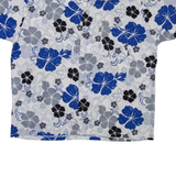 PINEAPPLE CONNECTION Mens Hawaiian Shirt White Floral L