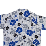 PINEAPPLE CONNECTION Mens Hawaiian Shirt White Floral L