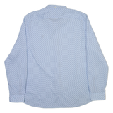 TIMBERLAND Slim Fit Mens Shirt Blue Spotted Long Sleeve 2XL