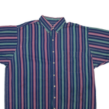 HONORS Mens Shirt Blue Striped XL