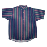 HONORS Mens Shirt Blue Striped XL