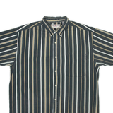 FADED GLORY Mens Shirt Grey Striped L