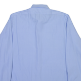 AMSA Mens Plain Shirt Blue Long Sleeve M
