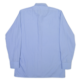 AMSA Mens Plain Shirt Blue Long Sleeve M