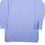 AMSA Mens Plain Shirt Blue Long Sleeve L