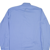 AMSA Mens Plain Shirt Blue Long Sleeve L